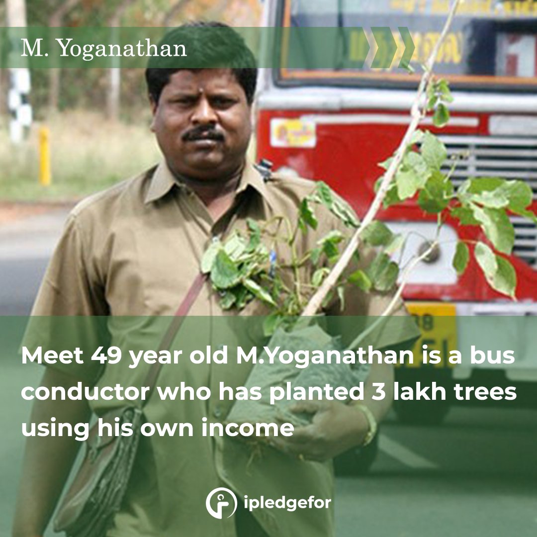 ipledgef0r's tweet photo. Meet 49-year-old M.Yoganathan is a bus conductor who has planted 3 lakh trees using his own income
#caring #heartwarming #positivepsychology #globalpositivenews #news #tanksgoodnews #Positivenews #positivenergy #positivity #onemillionactsofgood #kindness #kindnessmatters https://t.co/HAA5avAMDd