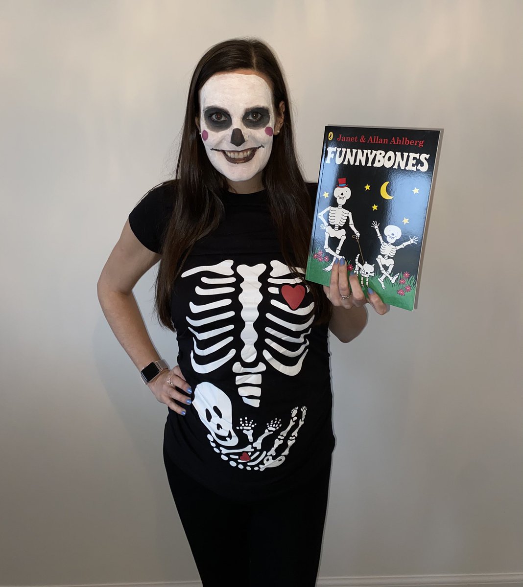 lasswadeps's tweet photo. Mrs Watson (and Baby Watson 👶🏼) all set for @WorldBookDayUK dress up 2021! It’s a Funny Bones kind of day! 😆 🦴 👶🏼 🦴 #WorldBookDay #WorldBookDay2021 #characterdressup https://t.co/wwiwdNN1QV