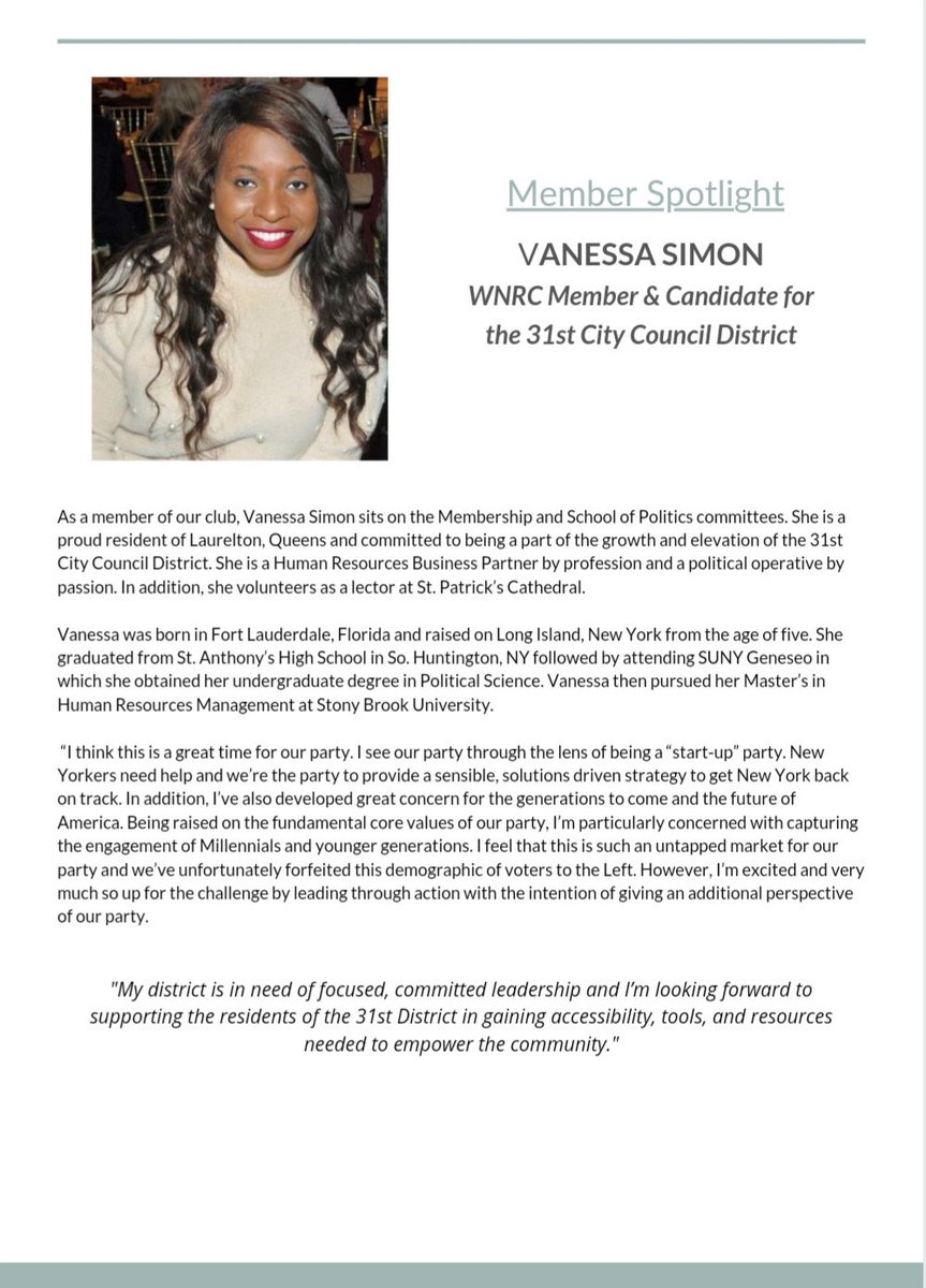 #WNRC we support strong women running for office. Here is one of our members - a city council candidate! #VoteVanessa