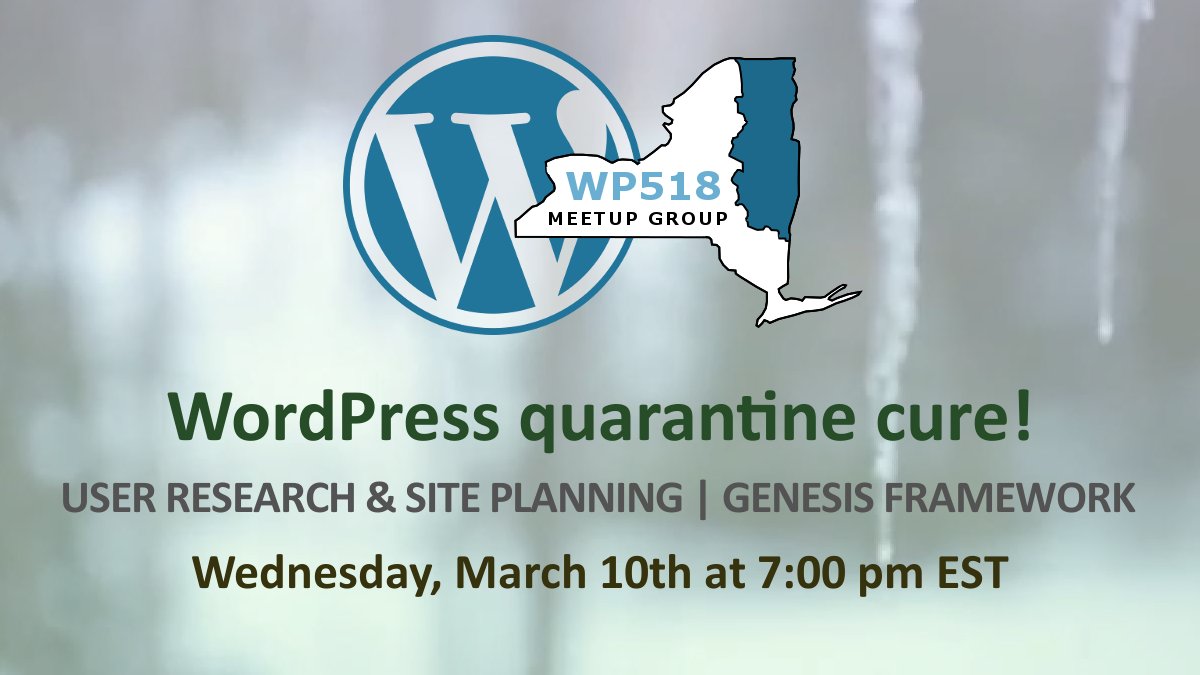 wp518's tweet photo. Ice is melting. Bears are waking from their dreamful slumber and marking their calendars for next week's @wp518 Meetup. @SarahPerryStout shares tools for user research &amp; site planning and @TheCre8tiveDiva dives deep into the Genesis Framework https://t.co/vU1t6fWQRd #wordpress https://t.co/XzYq0uEF5P