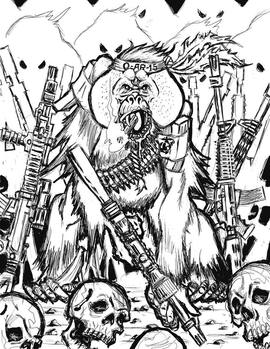 LeandroAlgarin's tweet photo. Orangutan AR-15 Line Work. Color Coming very Soon.
#TheLucentComic https://t.co/vpqwnJzFby