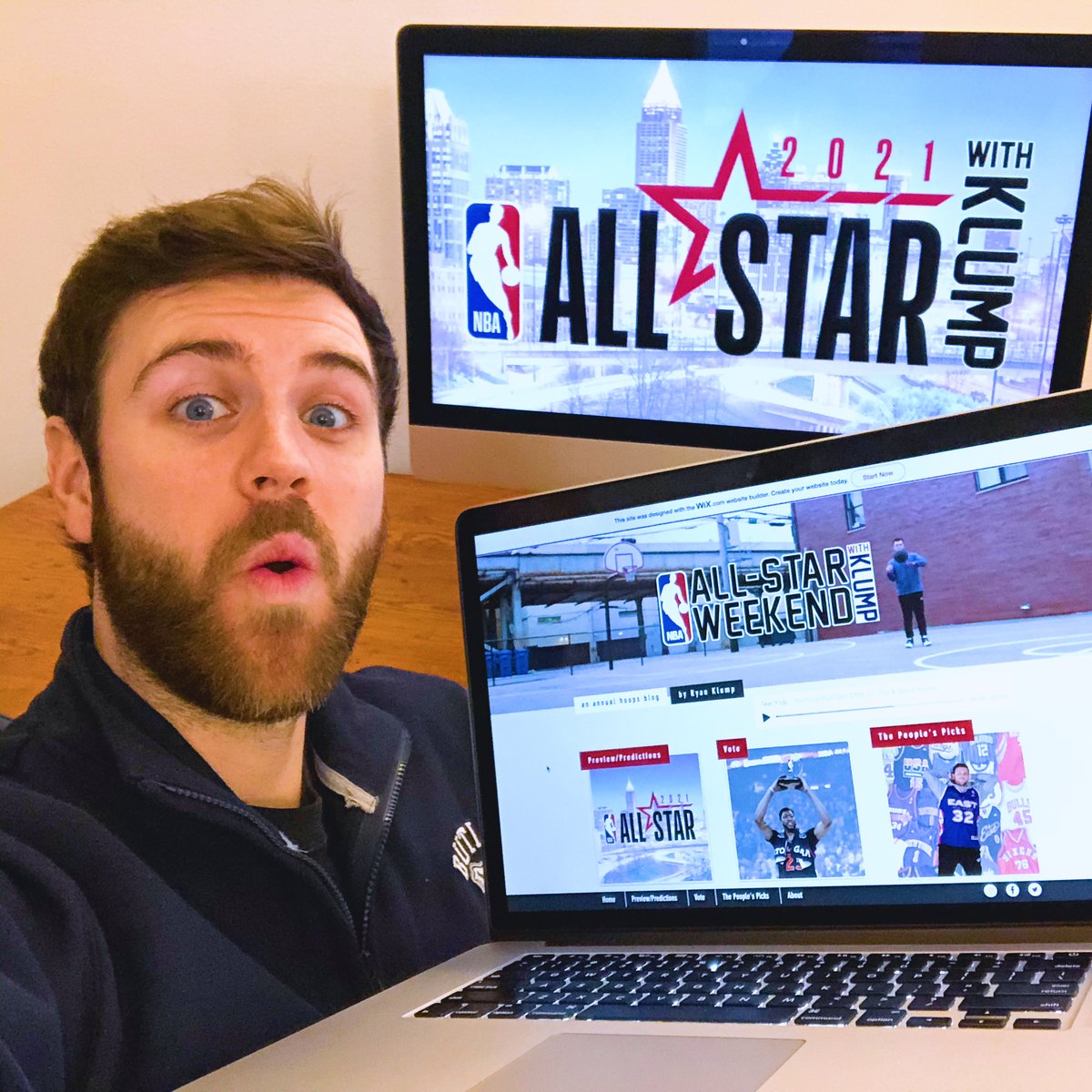 ryanklump's tweet photo. We're live! Rosters are set and voting is now open! Check out my annual All-Star blog to read up on this weekend's events and vote for who you think will win. It's free to enter and winners receive prizes. Hit the link!

#NBAAllStarWeekendWithKlump
https://t.co/a3cxP9G4Np https://t.co/265zugfbUo