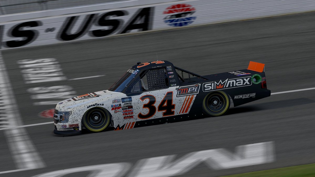 Dalton_Milam34's tweet image. Had a pretty good truck tonight, we were hauling long run and finished P5 in 7th split currently sitting 63rd in point's. 

Wanna give a shoutout to everyone @LockDown_Racing for putting in time and effort for this race.

#SIMMAX
@MPI_INNOVATIONS 
@JDRGraphics