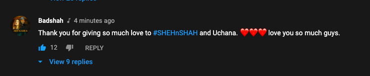 welligavein's tweet photo. @Its_Badshah has already commented on the song โค๏ธ๐ฅ
Please go like this comment and do 30-40 comments from your side right now!!
#ShehnaazGill #SidNaaz #Fly #FlyOutTomorrow (Today)
Link: https://t.co/ceYL9k6wWz https://t.co/UoXhCvMHFq