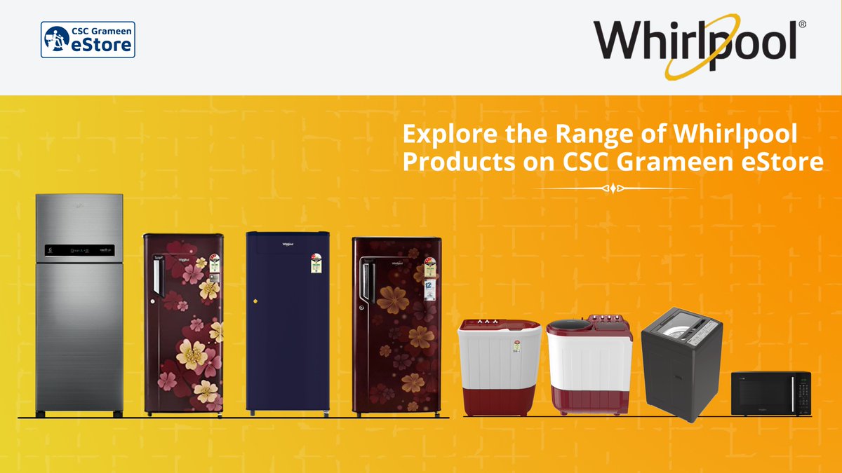CSCeStore's tweet photo. Did you Order Whirlpool Refrigerator for this summer? Do it today at unbelievable prices only on CSC Grameen eStore!! https://t.co/FmE6lwCGZI