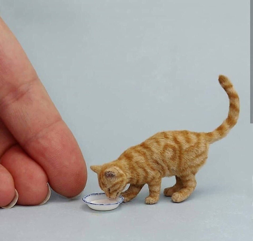 Фигурки кошек из полимерной глины