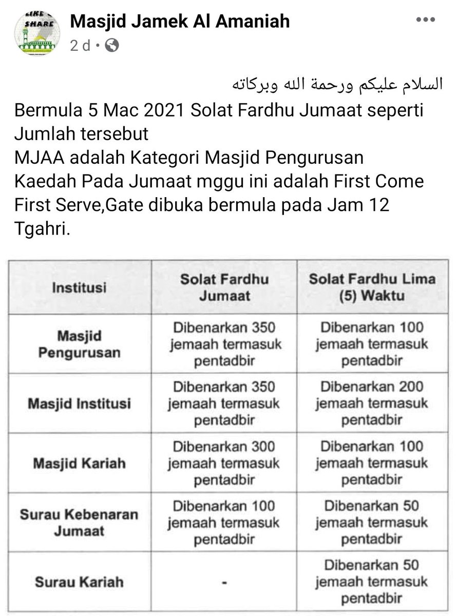 Asal Gombak On Twitter Solat Jumaat Di Sekitar Gombak Berikut Adalah Cara Dan Sop Untuk Hadirkan Diri Ke Solat Jumaat Berjemaah Di Masjid Sekitar Gombak Rata Rata Kebanyakkan Masjid Dan Surau Sudah Dibenarkan