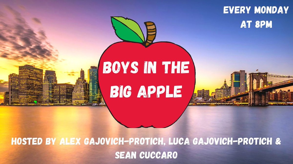 I have some big plans for Monday's inaugural episode of Boys In The Big Apple. Going to be a lot of sports &amp; alot of fun. Two #NYGiants content creator guests will join me, <a href="/CuccaroSean/">Sean Cuccaro</a>, &amp; @lucajeter2003 on Monday. I will reveal their names Monday morning. #Yankees #TogetherBlue