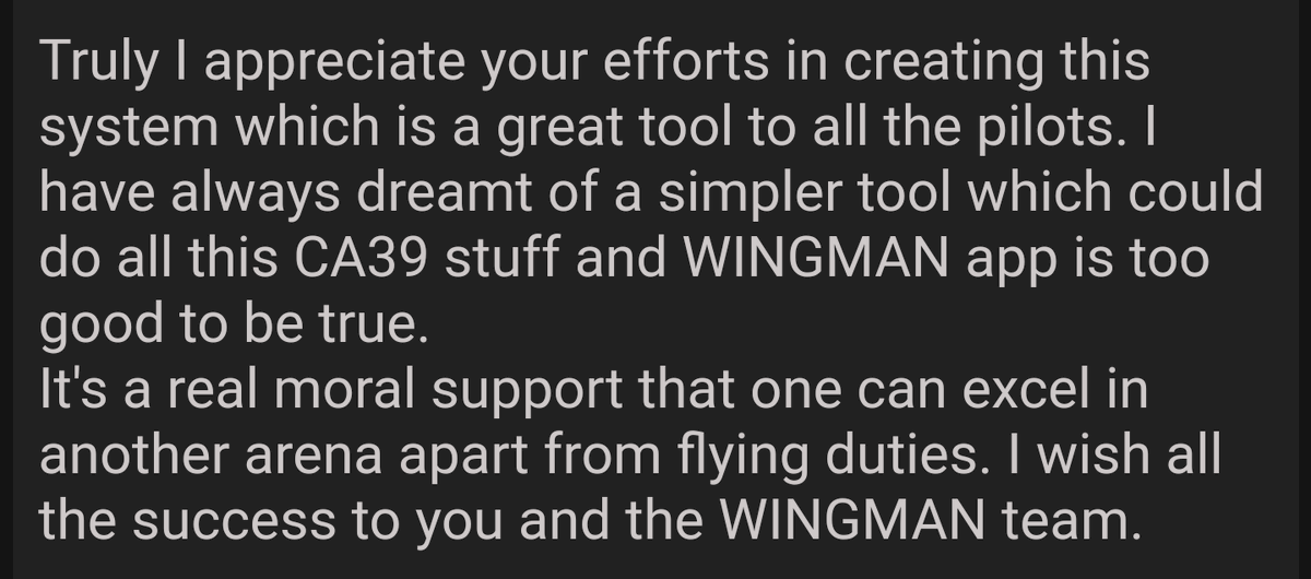 wingman_avtech's tweet photo. Wingman is first your flying data management tool first and then a compliance tool.
Digital data can be converted to any format for future compliance needs.
#aviationsoftware #aviation #dgca #pilot #pilotlogbook #data #DataAnalytics https://t.co/GHeqPHdJac