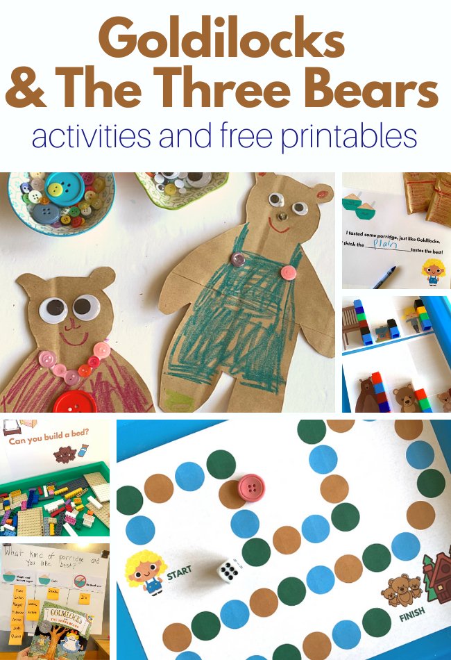 Goldilocks and The Three Bears Activities and Printables ift.tt/3rn1CVW