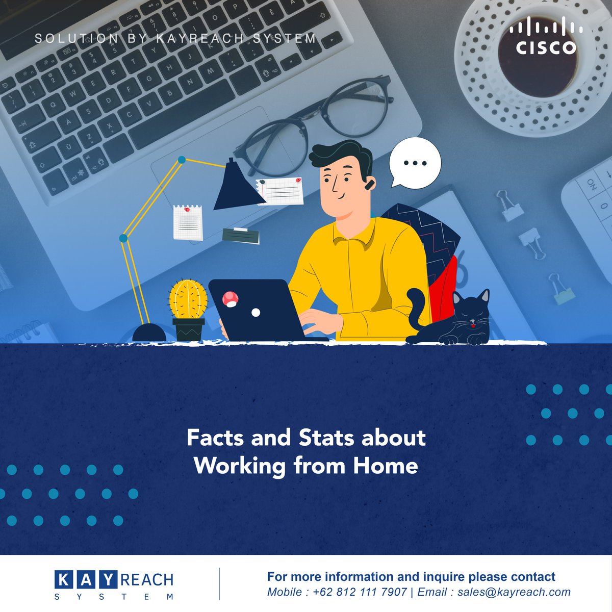 Kayreach_System's tweet photo. Facts and Stats about Working from Home

#kayreach #workfromhome #productivity #teleworkers #funfact #wfh #collaboration #workingtogether https://t.co/ctsMBSMWkg