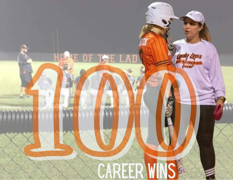 leps_softball's tweet photo. Coach Hanson gets her 100th career Win today! https://t.co/VUnRtRvXzG
