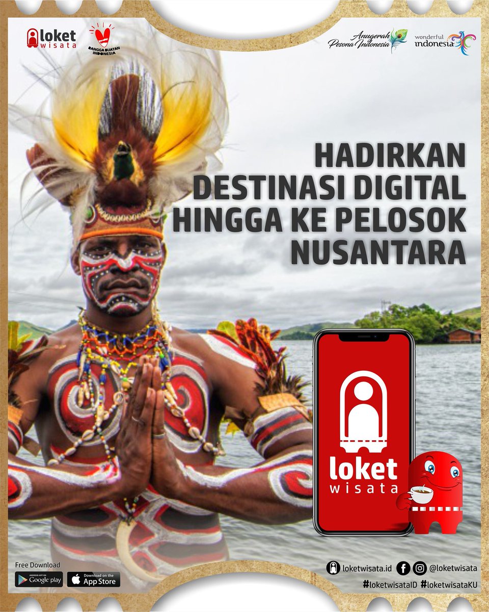 SEGERA HADIR
Anugerah Pesona Indonesia bersama Ayojalanjalan dgn bangga menghadirkan Aplikasi untuk seluruh destinasi pariwisata daerah di Indonesia..

Nantikan peluncurannya &amp; join segera dengan Loket Wisata, Loketnya Pariwisata Daerah Indonesia 🇮🇩
 #LoketWisataku #APIawards2021
