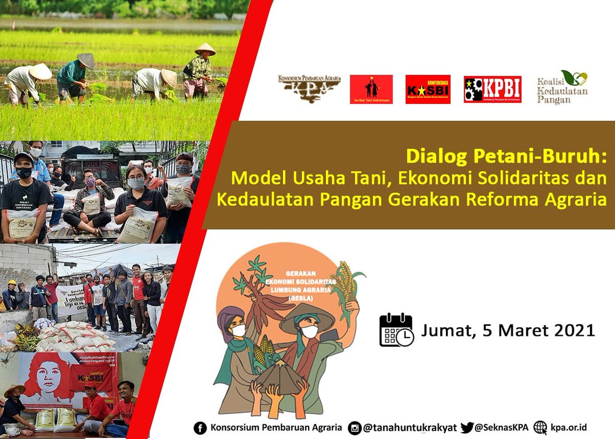 SeknasKPA's tweet photo. Dialog Petani-Buruh
.
Membangun model usaha tani, ekonomi solidaritas dan kedaulatan pangan gerakan reforma agraria
.
#DesaMajuReformaAgraria
#LumbungAgraria
#GESLA
#Damara https://t.co/sHnS6vb656
