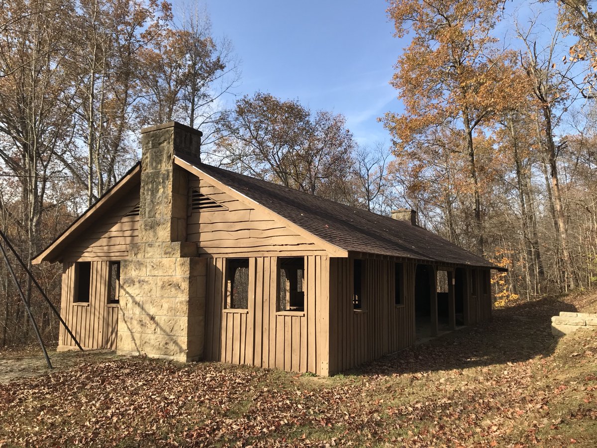 IU_Interp_Class's tweet image. Built in 1934 by the Civilian Conservation Corps, the Bean Blossom Shelter House is a beautiful piece of standing history. Be sure to check out the limestone structures built by the CCC next time you visit Morgan-Monroe! #IUBloomington #InterpretThis
bit.ly/3ebuUDa