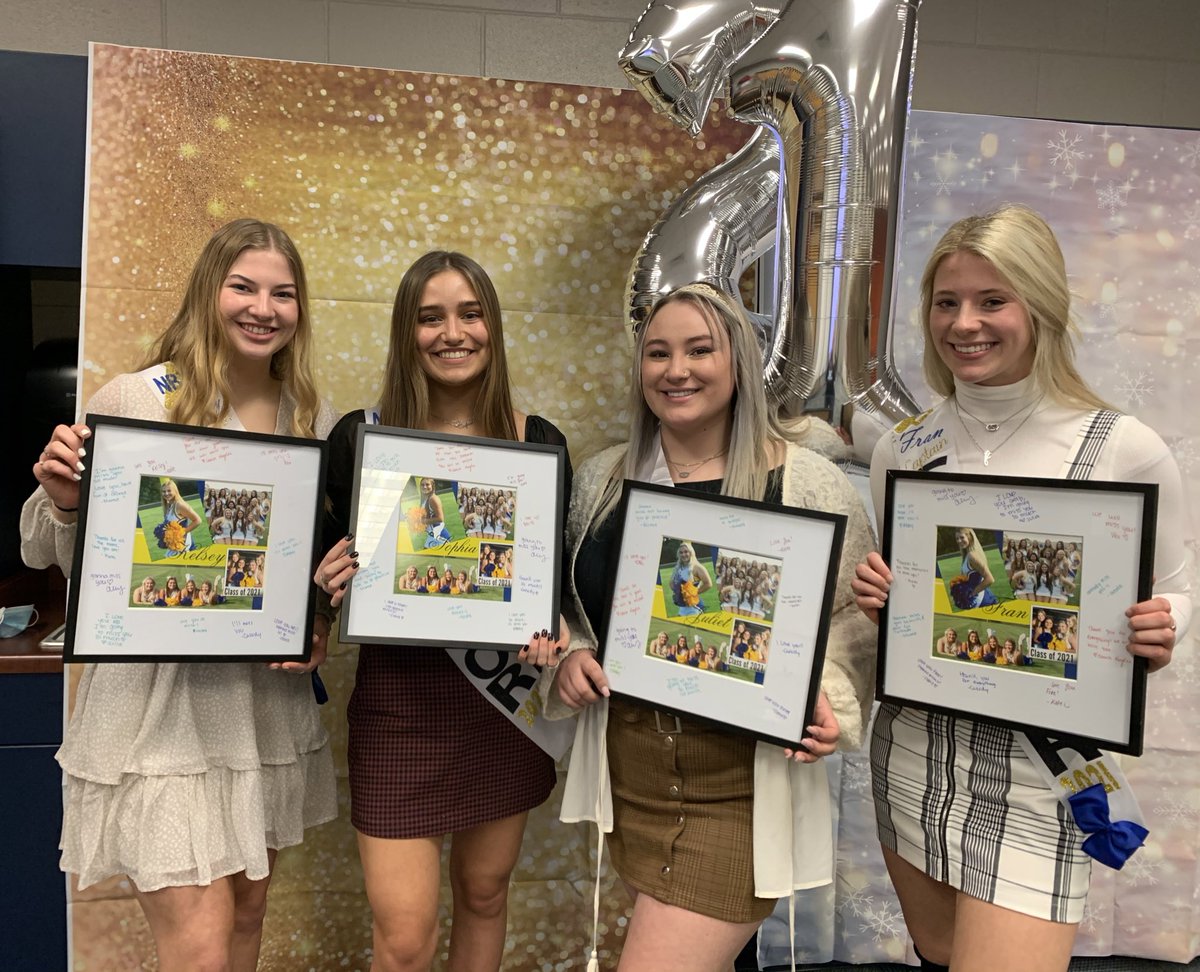 nbwcheer's tweet photo. We finished off our season with our banquet last night. This season definitely looked different but we are so proud of these girls, especially our seniors. We’ll miss you ladies!💙 (masks were taken off for pictures) https://t.co/dqbdKh0SMs