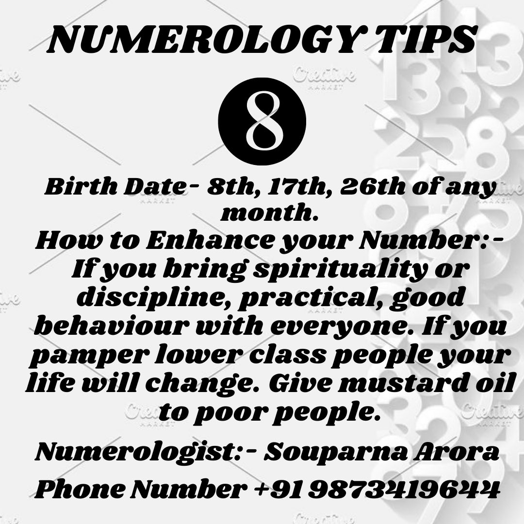 souparnaArorra's tweet photo. #fridayfitness #fridaymorning #FridayMotivation #FridayVibes #Numerology #numerologytips #numbers #Spirituality #discipline #practicle #good #poorpeople #pamper #mustardoil #behavior #change https://t.co/L0Xre2VA9F