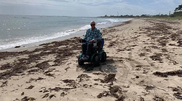 MagicMobility's tweet image. When Chris received his #ExtremeX8, he went on a trip to the West Coast of Tasmania. He had camped there as a child, and now thanks to his new #powerchair, he was able to return and go on a 9km beach walk.  Where have you revisited for the first time thanks to your #wheelchair?