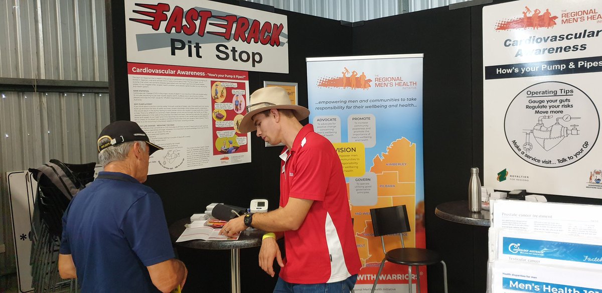 RMHI_4BLOKES's tweet photo. @RMHI_4BLOKES is running our Fast Track Pit Stop at the 2021 Wagin @woolorama with the assistance of the Narrogin Medical students. Come down to the @DPIRDbroadacre shed to get your oil pressure, chassis and shockies checked! https://t.co/GRjjVt5Rlo https://t.co/gm5kEo4kR4