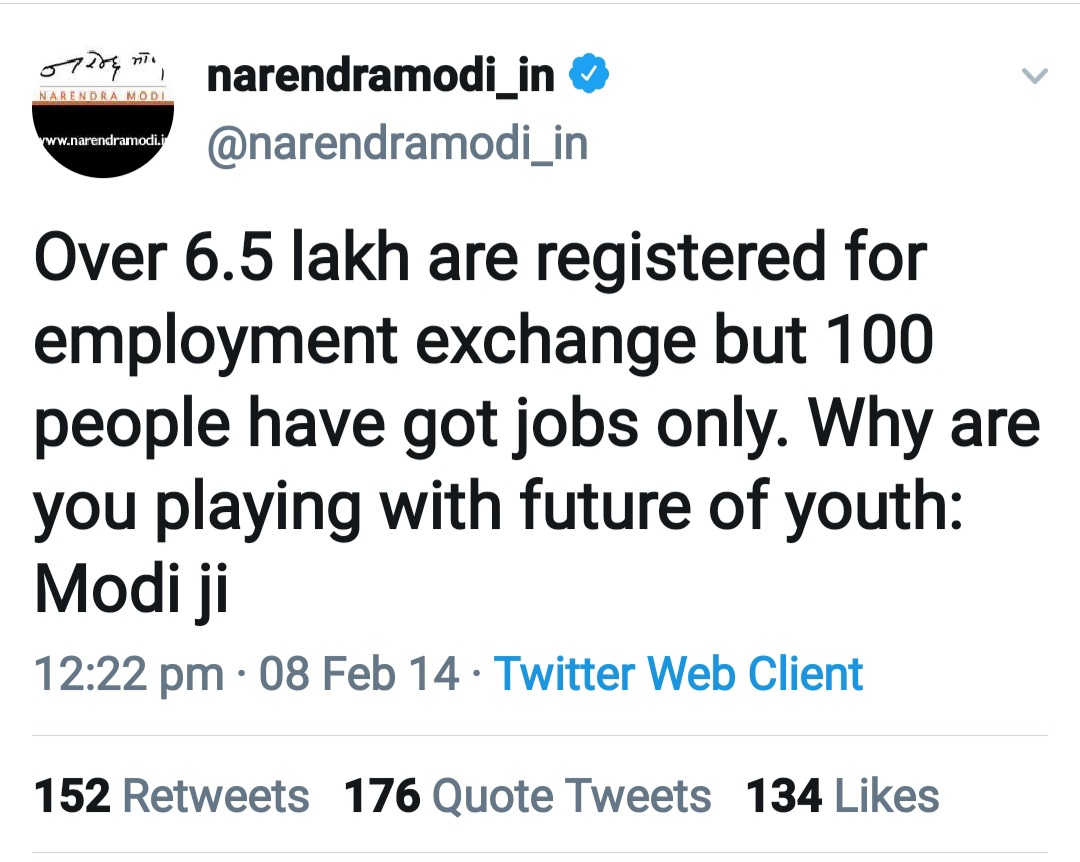mukesh_phd's tweet photo. माननीय @PMOIndia युवाओं ने इस नरेंद्र मोदी @narendramodi_in पर भरोसा किया था पर माननीय नरेंद्र दामोदर दास मोदी @narendramodi जी ने इन युवाओं को के साथ छल किया. मई, 2014 से पहले वाले नरेंद्र मोदी कहां हैं?
#no_जॉब_no_वोट 
#modi_job_do https://t.co/BlubIkoDZR