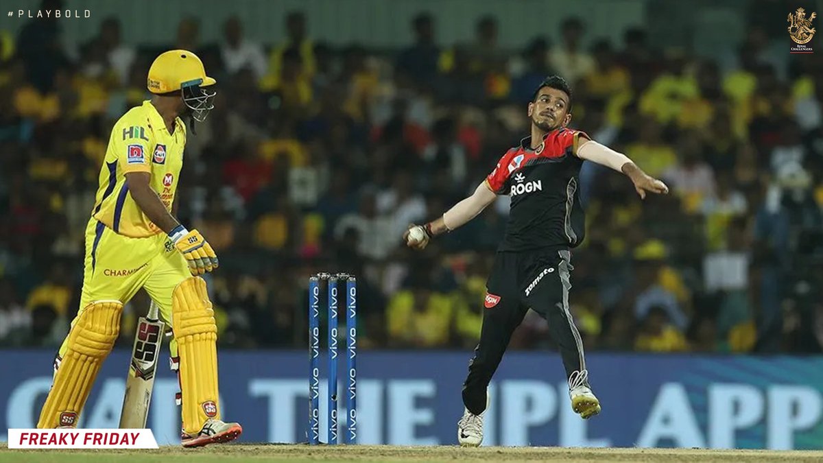 RCBTweets's tweet photo. 1️⃣8⃣ dot balls, and only 6⃣ singles conceded in a 4⃣ over spell 🤯

If that isn't freaky, we don't know what is🤷‍♂

12th Man Army, do you remember who was at the receiving end of this unplayable spell by Yuzi?🤔

@yuzi_chahal

#PlayBold #WeAreChallengers #FreakyFriday https://t.co/3wwidQryfL
