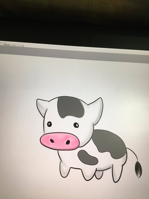 牛のイラストのtwitterイラスト検索結果