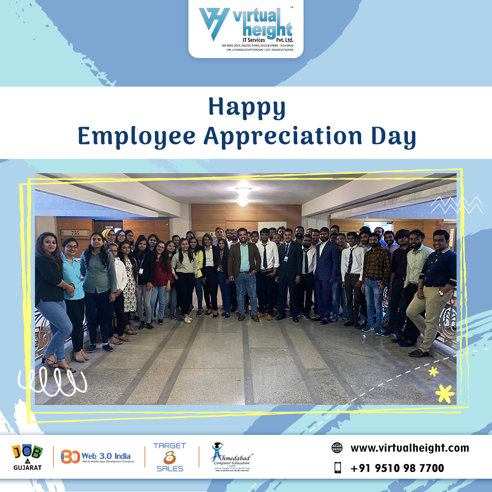 VirtualHeight's tweet photo. βA big thank you to all the employees who have been such hard-working and dedicated workers. We truly appreciate all your efforts.β #HappyEmployeeAppreciationDay
.
.
#EmployeeAppreciationDay #EmployeeDay #ThankYou #companymilestone #LifeAtVirtualHeight #VHFamily #VHLions https://t.co/DHbU9BoDiI