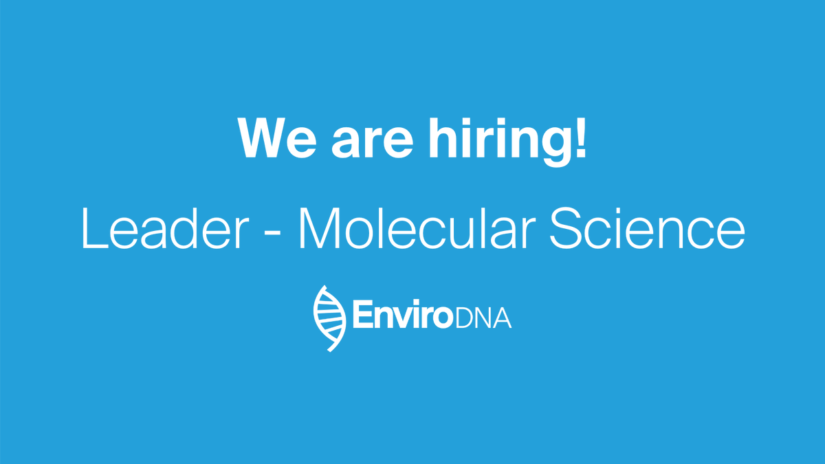 Well this is exciting… we’re hiring! We’re looking for an experienced molecular genetics scientist to join our growing team. 

If this interests you or someone in your network, check out the description here:
seek.com.au/job/51696469

#moleculargenetics #environmentalDNA #eDNA