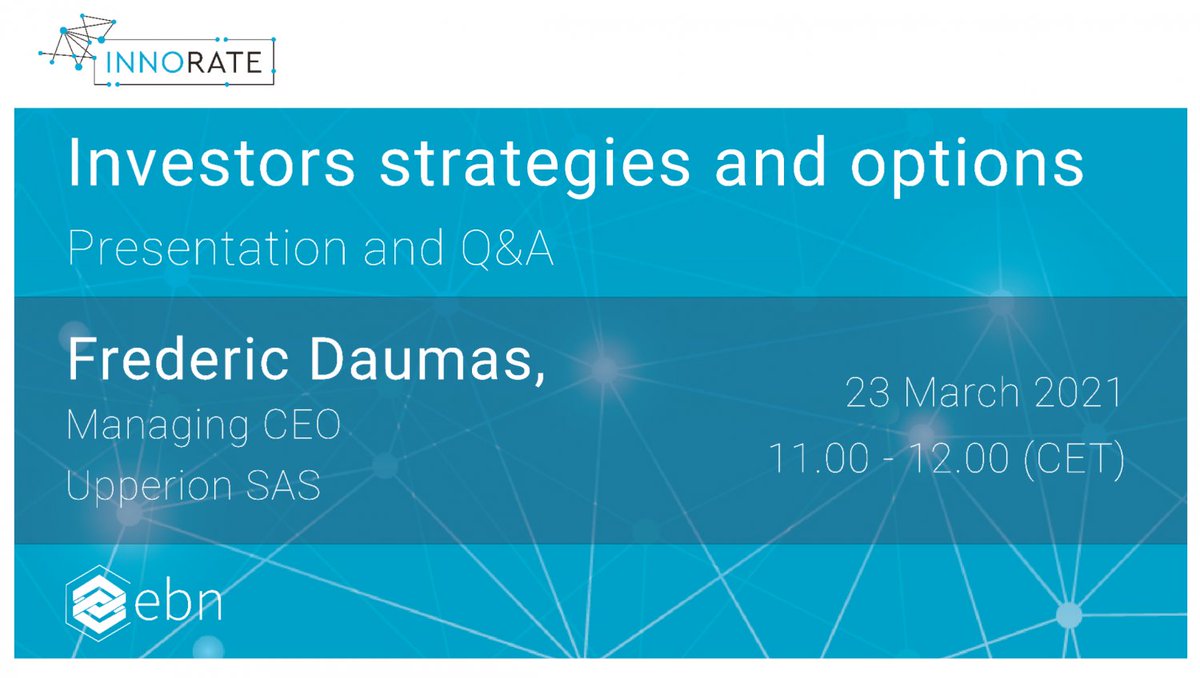 ArcaIncubatore's tweet photo. RT @innorateproject: 🗓️Save the date! On 23 March, at 11:00 #InnoRate will continue its #investment-readiness series with a webinar on #investors' strategies: #smes and #startups will learn more about #exit strategies and their role in getting an investm… https://t.co/B2Sa2suT28