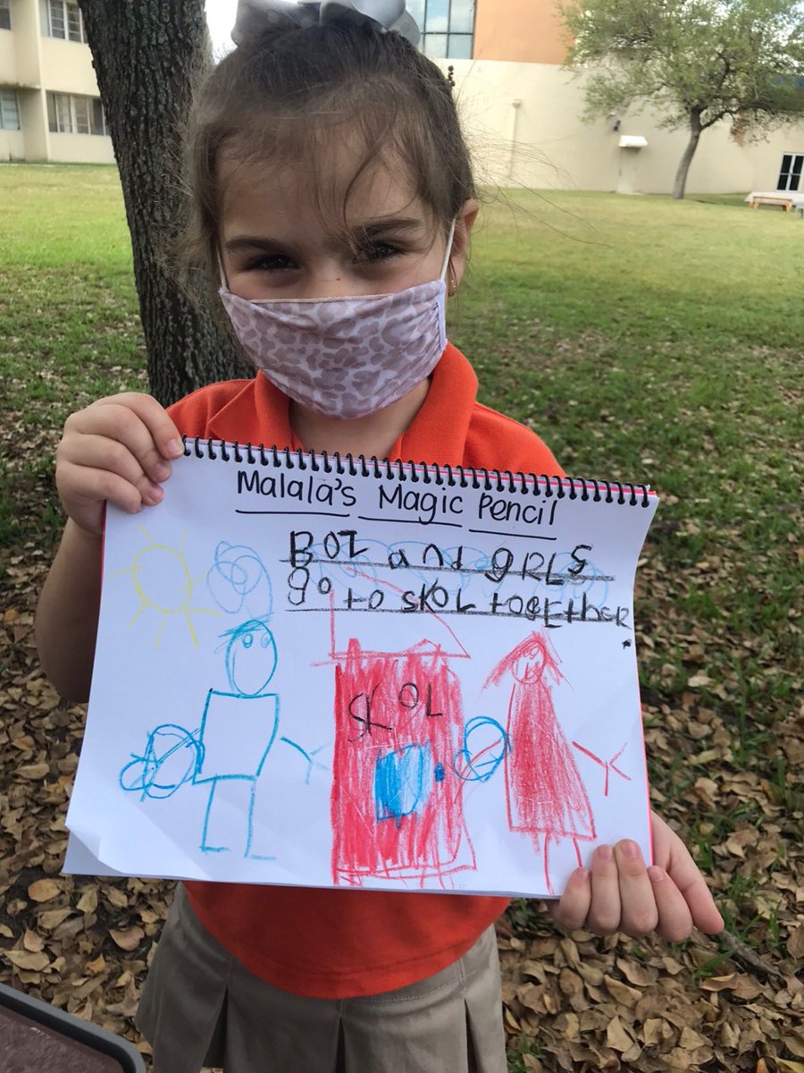 Torresc013's tweet photo. Celebrating #womenshistorymonth by reading Malala’s Magic Pencil. @Malala story was inspiring to us al. It only takes one person to change the world ❤️ #equality #seetorresteach #gplearning #WeAreJrk @GulliverPrep_ https://t.co/6hFQ2dVeRp