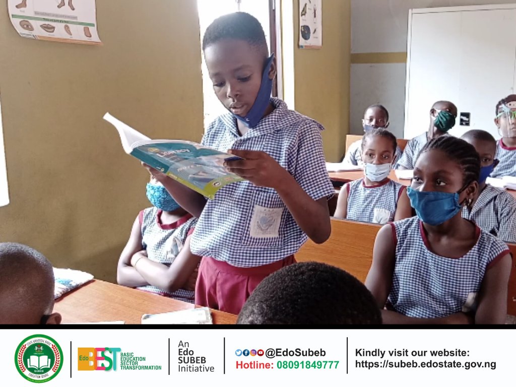World Book day was celebrated across every Public Primary School in Edo State on the 4th of March, 2021, to transform the children into leaders through the love of books. Just as the saying goes "readers are leaders"

#EdoBEST
#worldbookday
#readingforpleasure 
#leadersarereaders