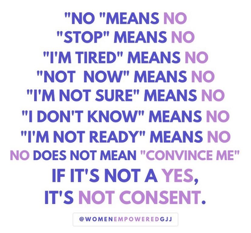 Aangezien dat velen nog niet de betekenis van “neen” weten !