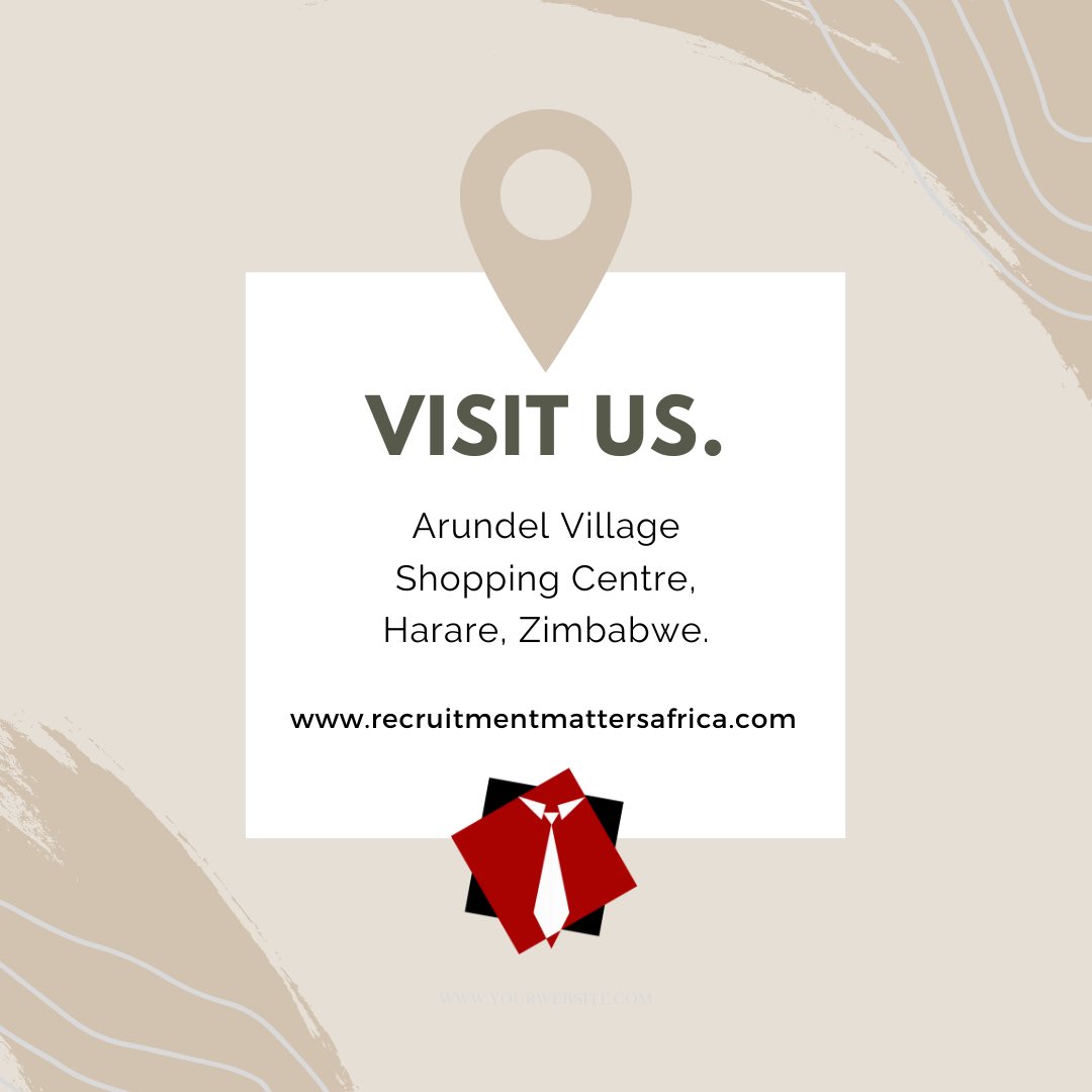 On the hunt for a new job? Visit our website to view our daily listings.

recuitmentmattersafrica.com

If you need a one on one consultation, visit us at Arundel Village Shopping Centre, Harare. 

#recruitmentmattersafrica
#careers
#africa