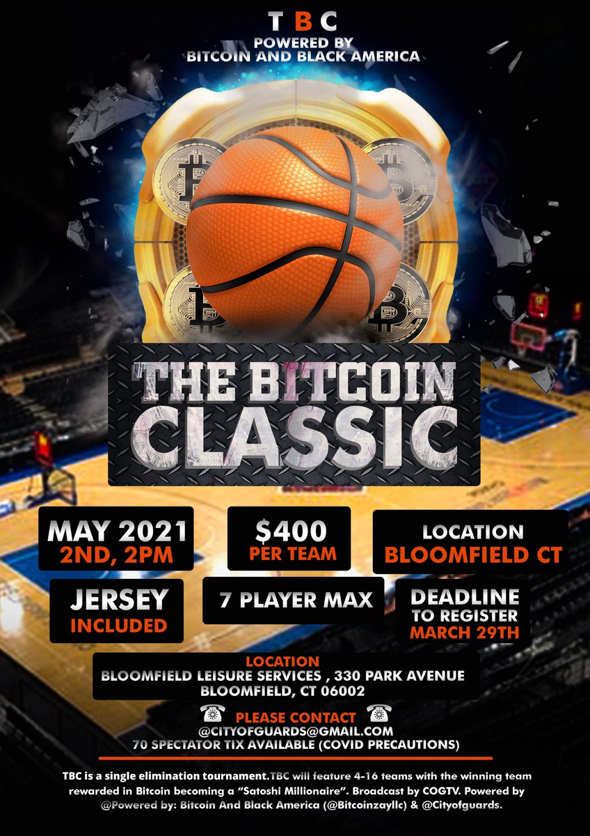 And we’re off...
Thebitcoinclassic.com 
@Thebitcoinclassic IG 

Sponsors please go to the website! 
Videographers needed for mia 
College interns please reach out if your looking for credit hours and a fun experience! 

TBC!
<a href="/bitcoinzay/">Isaiah Jackson</a>