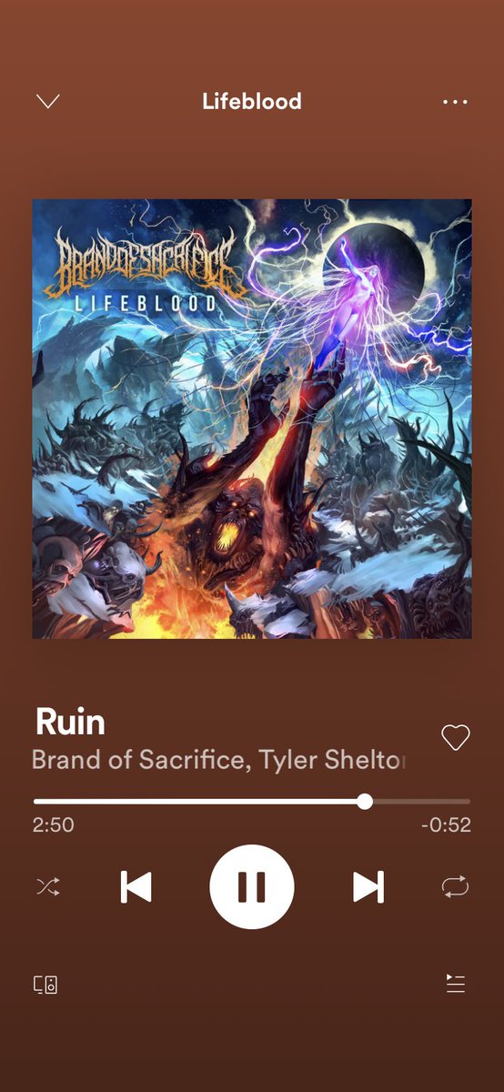Waited all night for this album and it’s an absolute banger @BrandOSacrifice #brandofsacrifice