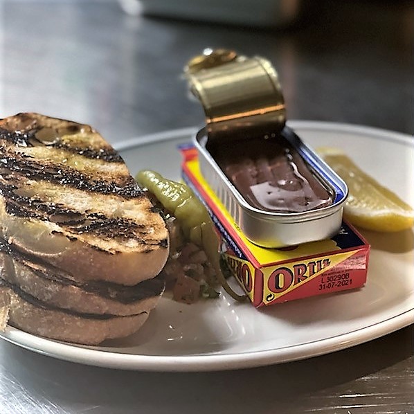 A few of our chef Nuno's bar snacks, ready to pair with after work drinks