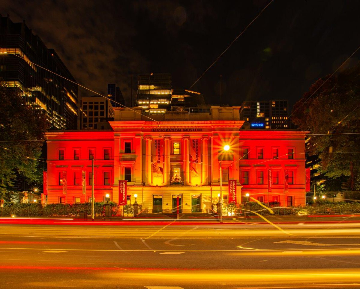 immigration_mv's tweet photo. We're so excited that @moombafestival is back this weekend! 🔥 To celebrate we'll be lighting up in red to show our love for Melbourne and love Moomba! ❤️

#ImmigrationMuseum #Moomba #LoveMelbourneLoveMoomba #MelbourneToDo #MelbourneActivity #CityOfMelbourne #PaintTheTownRed https://t.co/C65vKI3bdn