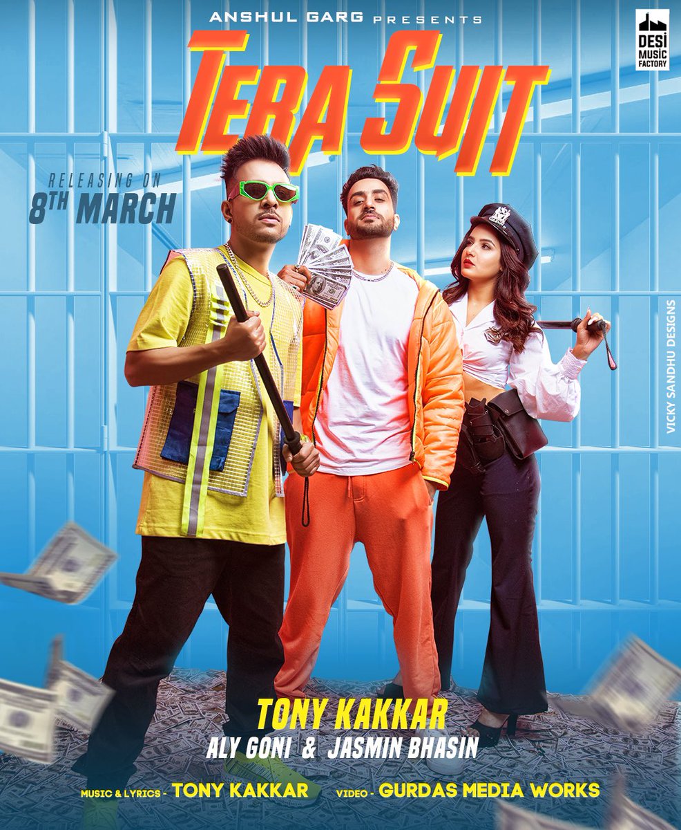 #TeraSuit out on 8th March! 
<a href="/TonyKakkar/">Tony Kakkar</a> <a href="/AlyGoni/">Aly Goni</a> <a href="/jasminbhasin/">Jasmine bhasin</a> <a href="/DesiMFactory/">Desi Music Factory</a>