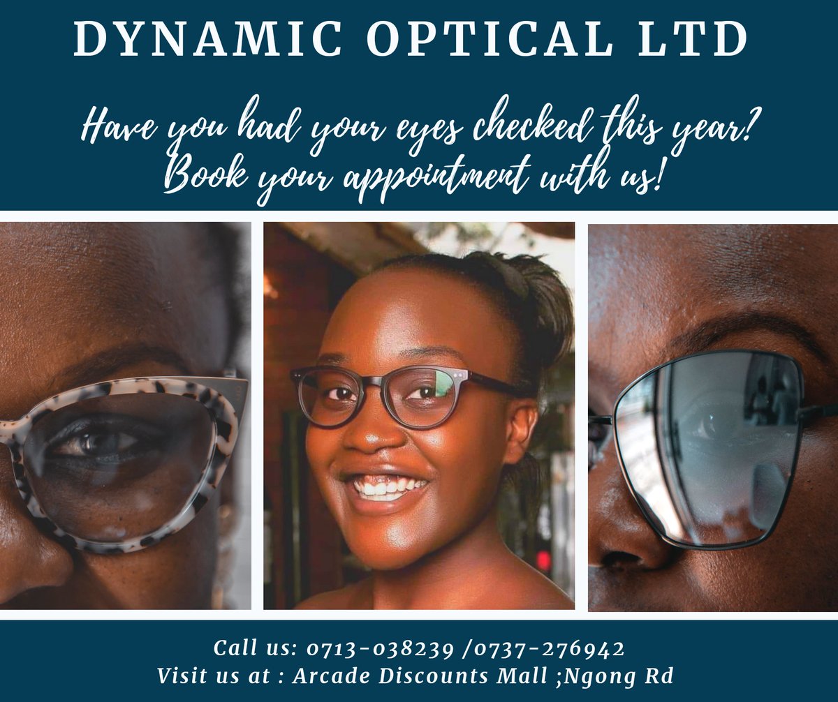 dynamicoptics's tweet photo. A simple eye check up can take you from 0 to 100 real quick especially when you haven't had one in over a year.
Book your appointment with us via 0713-038239 today.
#Weekend
#ad
#IWD2021 https://t.co/SXqfyNtKx5