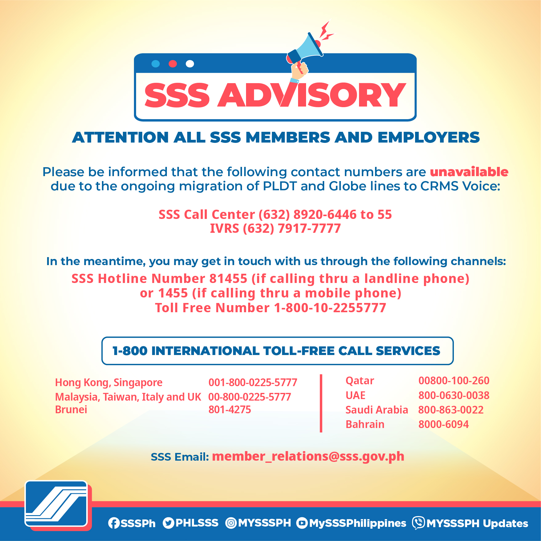 SSS Team - ATTENTION: ALL SSS PENSIONERS WHO ARE NOT RECEIVING