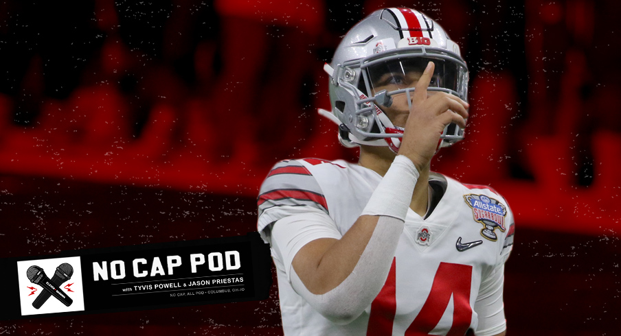 NoCapAllPod's tweet photo. ⚡️ NO CAP, EPISODE 27 ⚡️

Ohio State's spring punch list, comparing college vs. pro perks in #AskTyvis, and what are you doing, Les Miles?!

➟ Apple Podcasts: https://t.co/HCLfWS25bX
➟ Spotify: https://t.co/fy7CbU5FZL
➟ Show Notes: https://t.co/3obLPsNEka https://t.co/jumURKGoWn