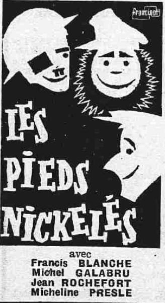 memoire2cinema's tweet photo. Les Pieds nickelés 1965 #cinema #affiche #pqr #archives #film #francisblanche #michelgalabru #jeanrochefort #michelinepresle #comic #vintage https://t.co/jnx628pN51