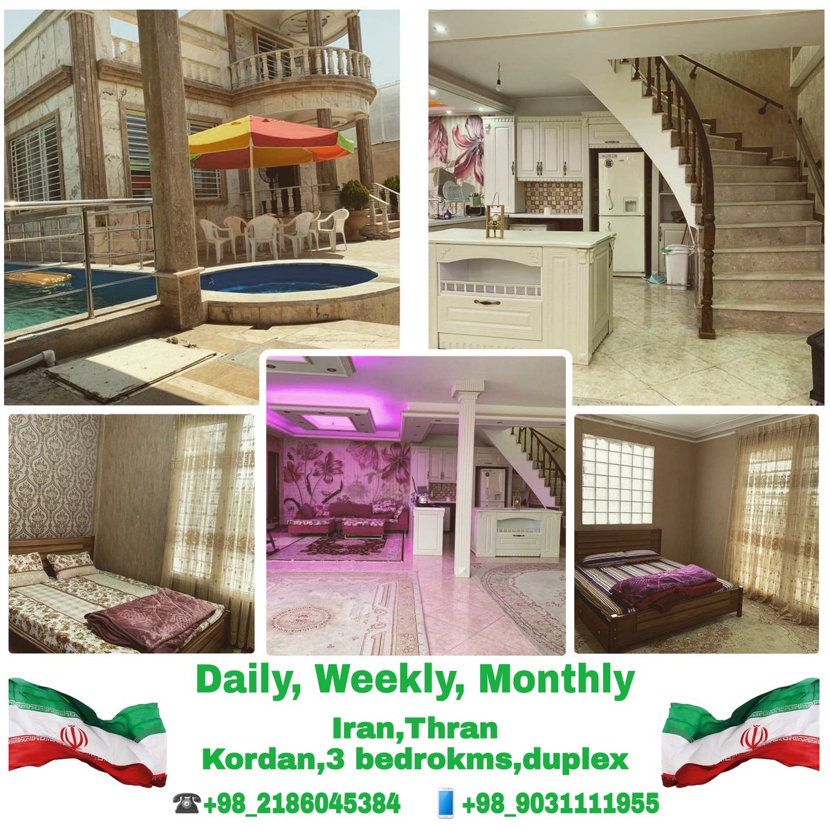 CaravanSafar's tweet photo. House for daily rent in Iran, Tehran
🇮🇷🇮🇷🇮🇷🇮🇷
📱+98_9031111955 https://t.co/neekcuPF7M