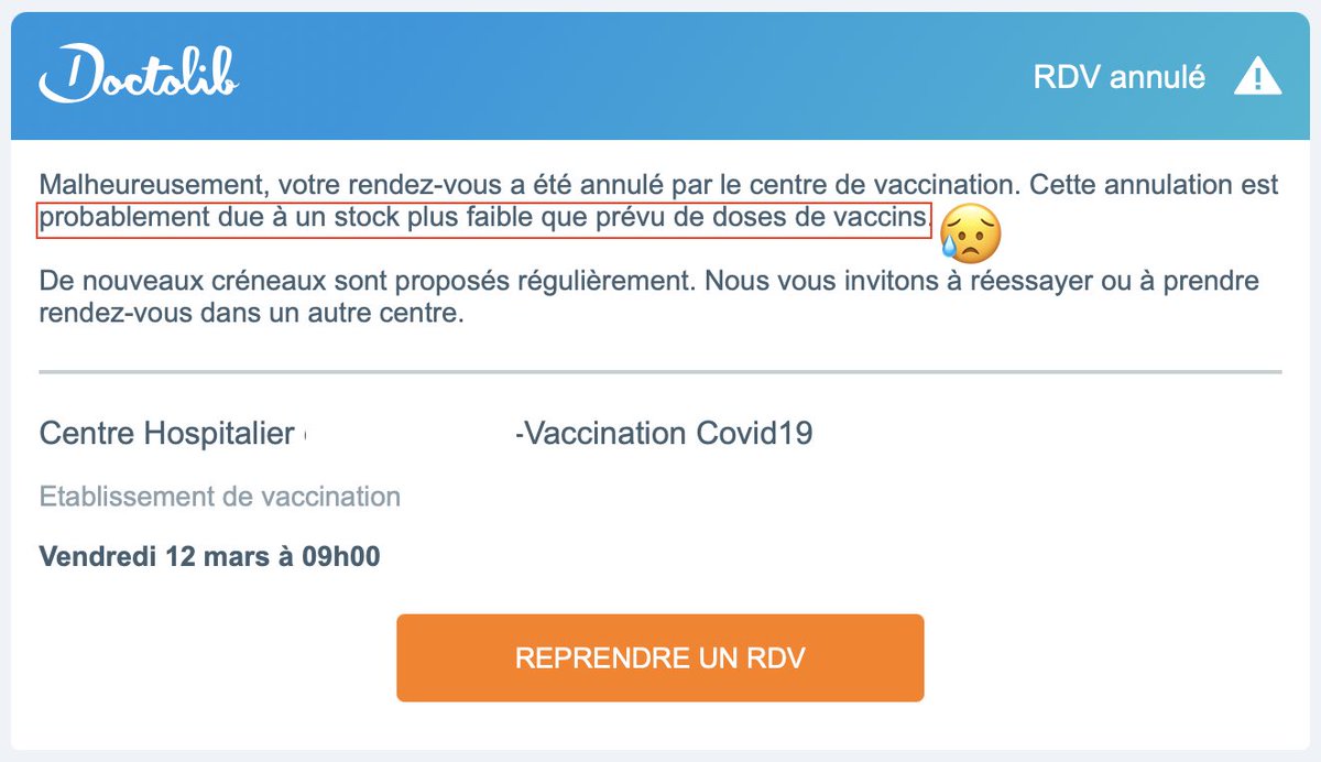 JBPerchey_PT's tweet photo. Professionnel de santé, je ne demande qu’à me faire vacciner... mais encore faudrait-il qu’il y ait assez de doses, non ?
#vaccination #Covid_19 #teamkine
@Sante_Gouv @olivierveran @EmmanuelMacron @PMathieuMK @doctolib https://t.co/3IjTiqIS0x