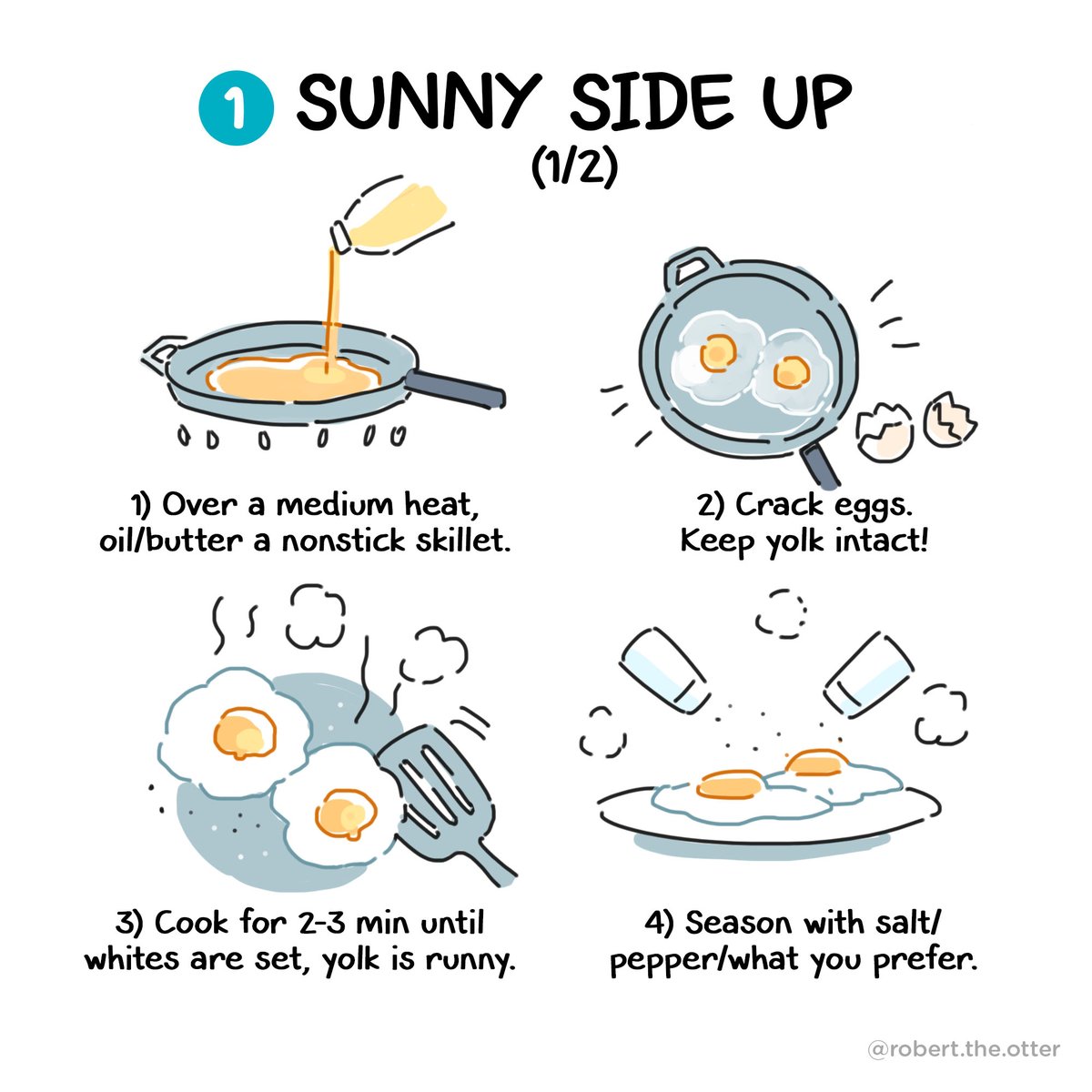 How do you like your eggs?😝😝
Eggcellent Cooking guide: https://t.co/1LcoV8YLe2
#RecipeOfTheDay #egg #eggs #eggclub #Cooking #Recipe #recipes #otter #comics #webcomic