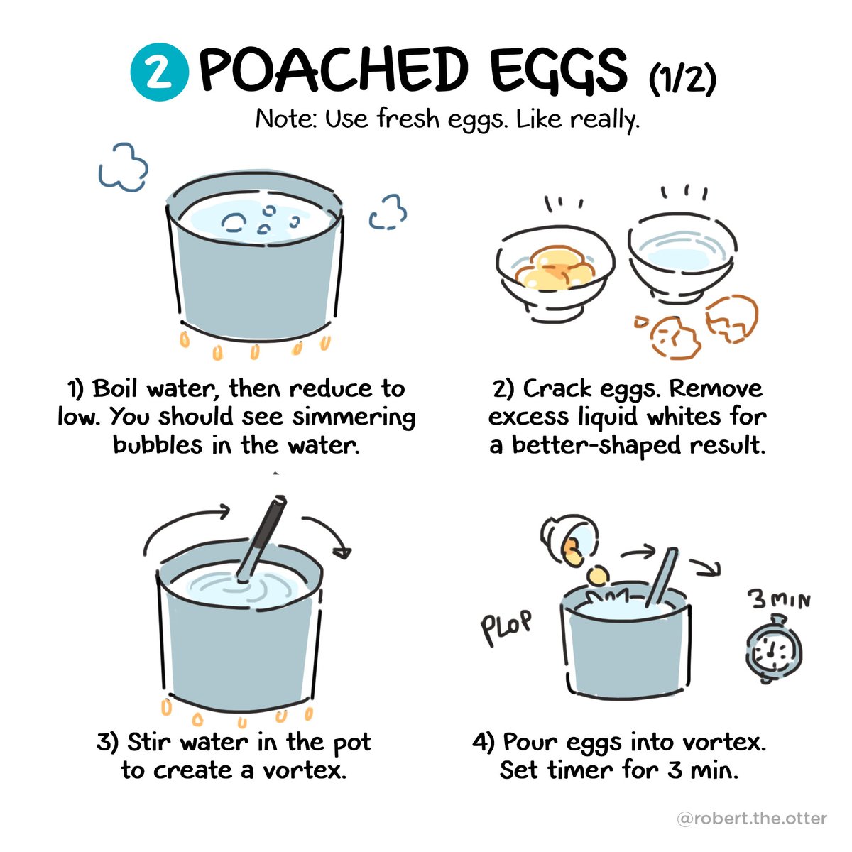 How do you like your eggs?😝😝
Eggcellent Cooking guide: https://t.co/1LcoV8YLe2
#RecipeOfTheDay #egg #eggs #eggclub #Cooking #Recipe #recipes #otter #comics #webcomic
