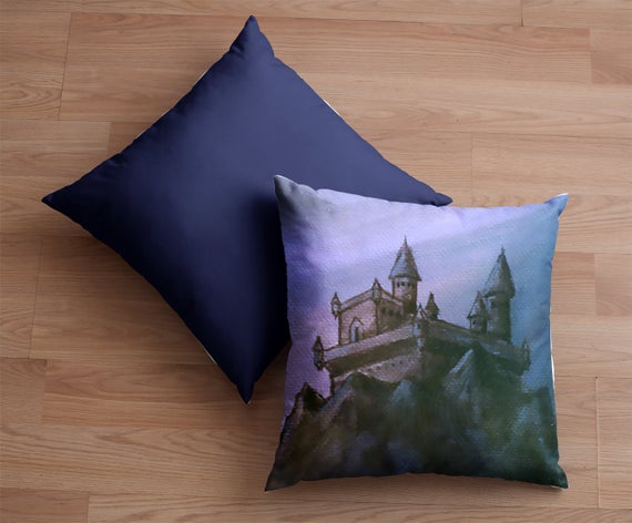 Castle Throw Pillows, Medieval Pillow, Fantasy etsy.me/30hISv7 #homedcor #decorativepillows #castlepillow #medievalpillow