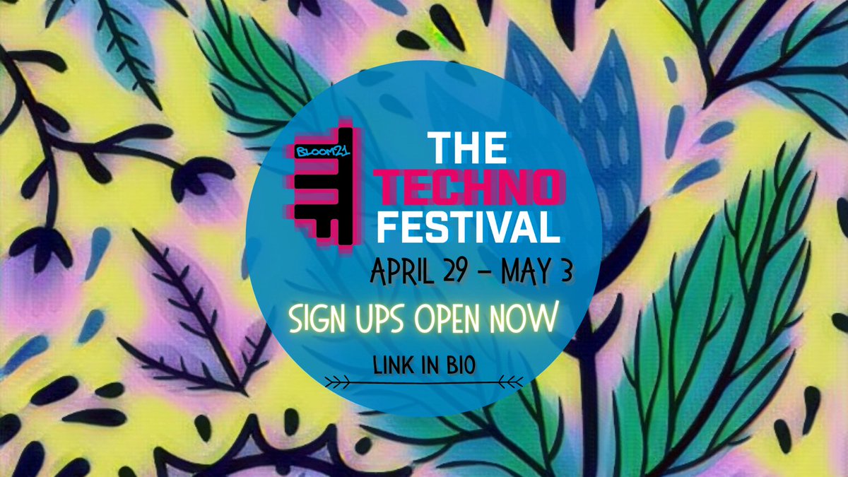TheTechnoFest's tweet photo. BLOOM21 Signups are coming in fast! Sign Up now if you're interested in playing at the next TTF. Join our discord server for more info. https://t.co/p0HCJIRdJz https://t.co/yDArKhv2zH