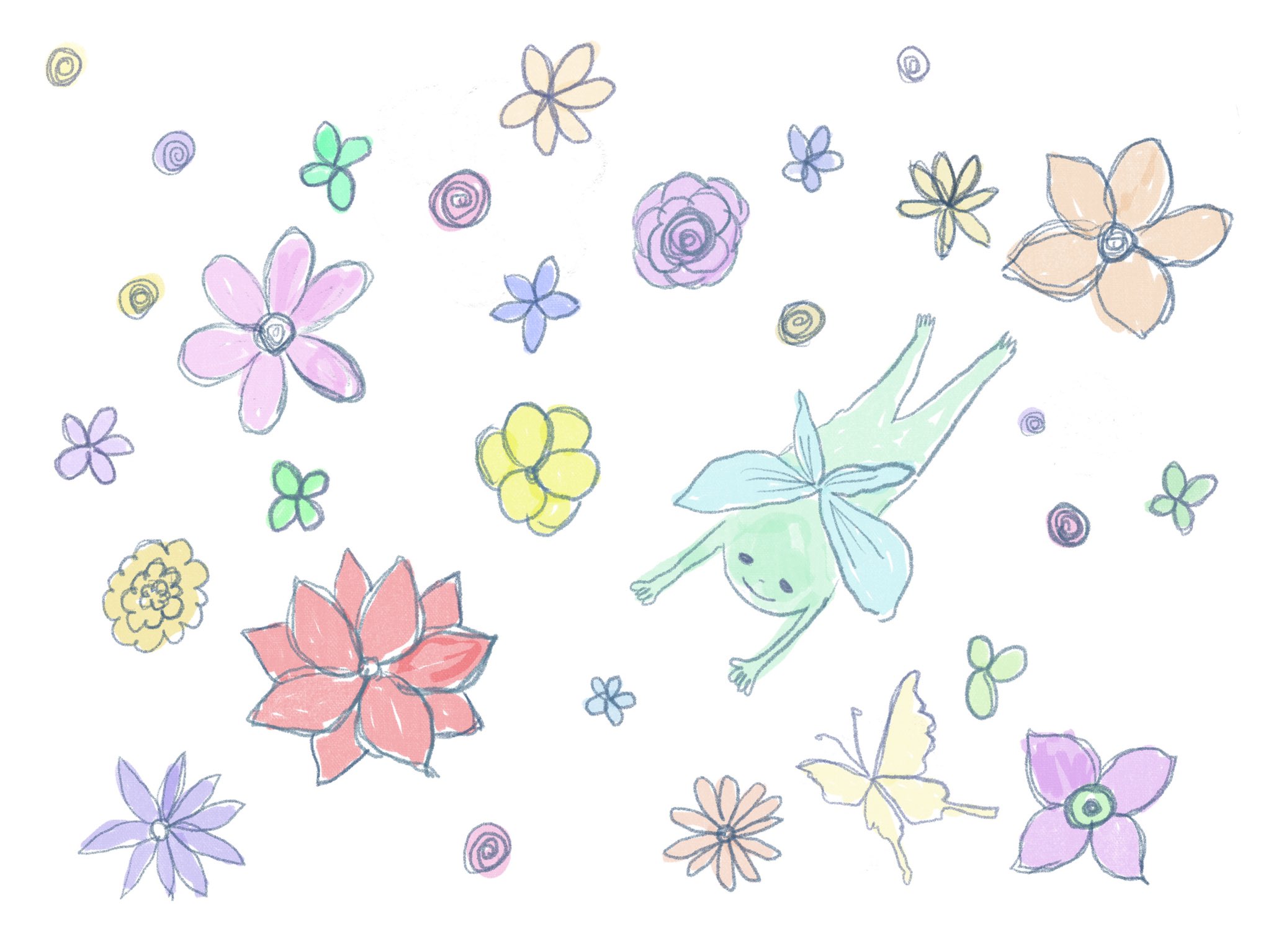 じゅごみ Twitterでお花の絵を投稿されている方がいて 私も描きたくなりました お花を描くと妖精も一緒に描いてしまいます 笑 絵描きさんと繋がりたい 絵が好きな人と繋がりたい お花の絵 妖精の絵 お花のイラスト じゅごみ お