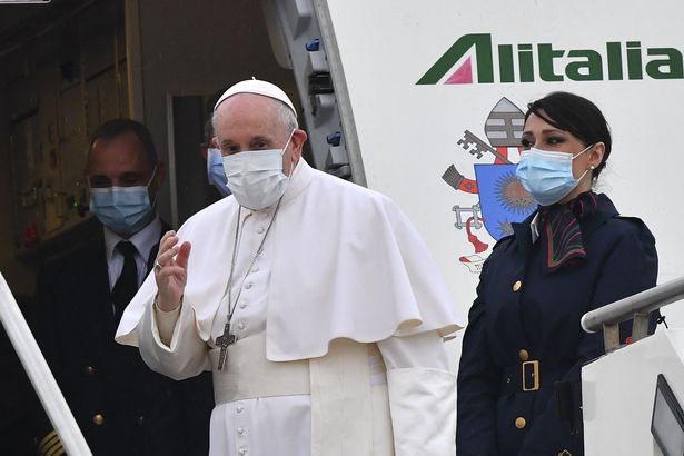 Pope Francis arrives in Iraq for first time despite terrorism and Covid fears
